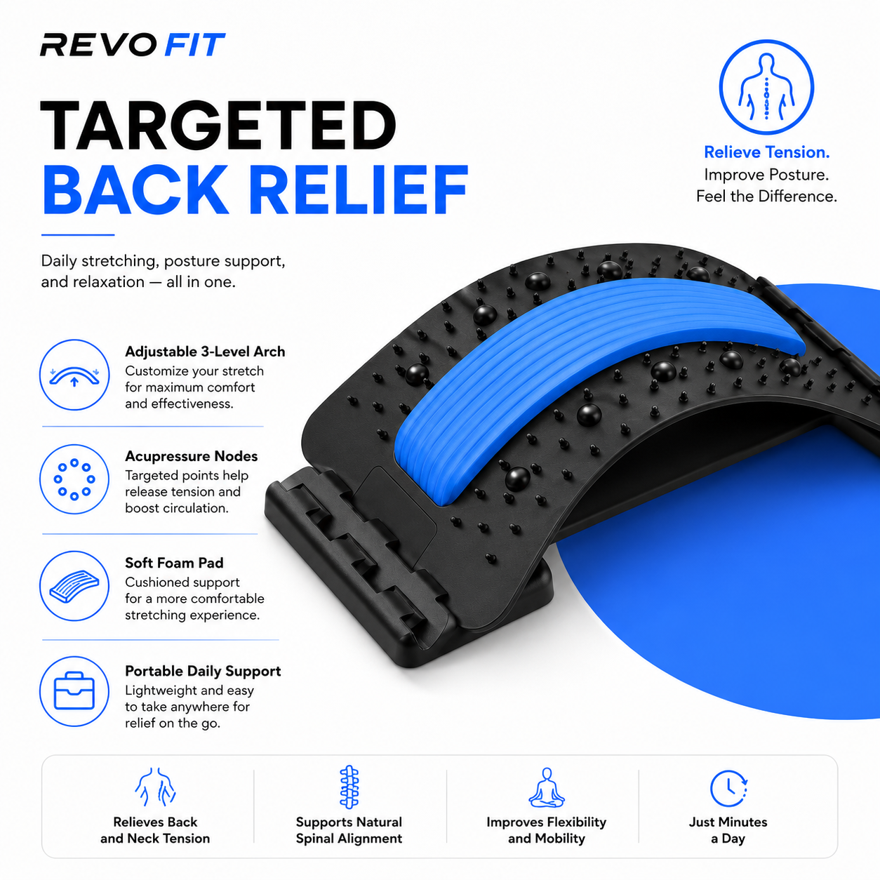 Revo Fit Back Stretch & Lumbar Support