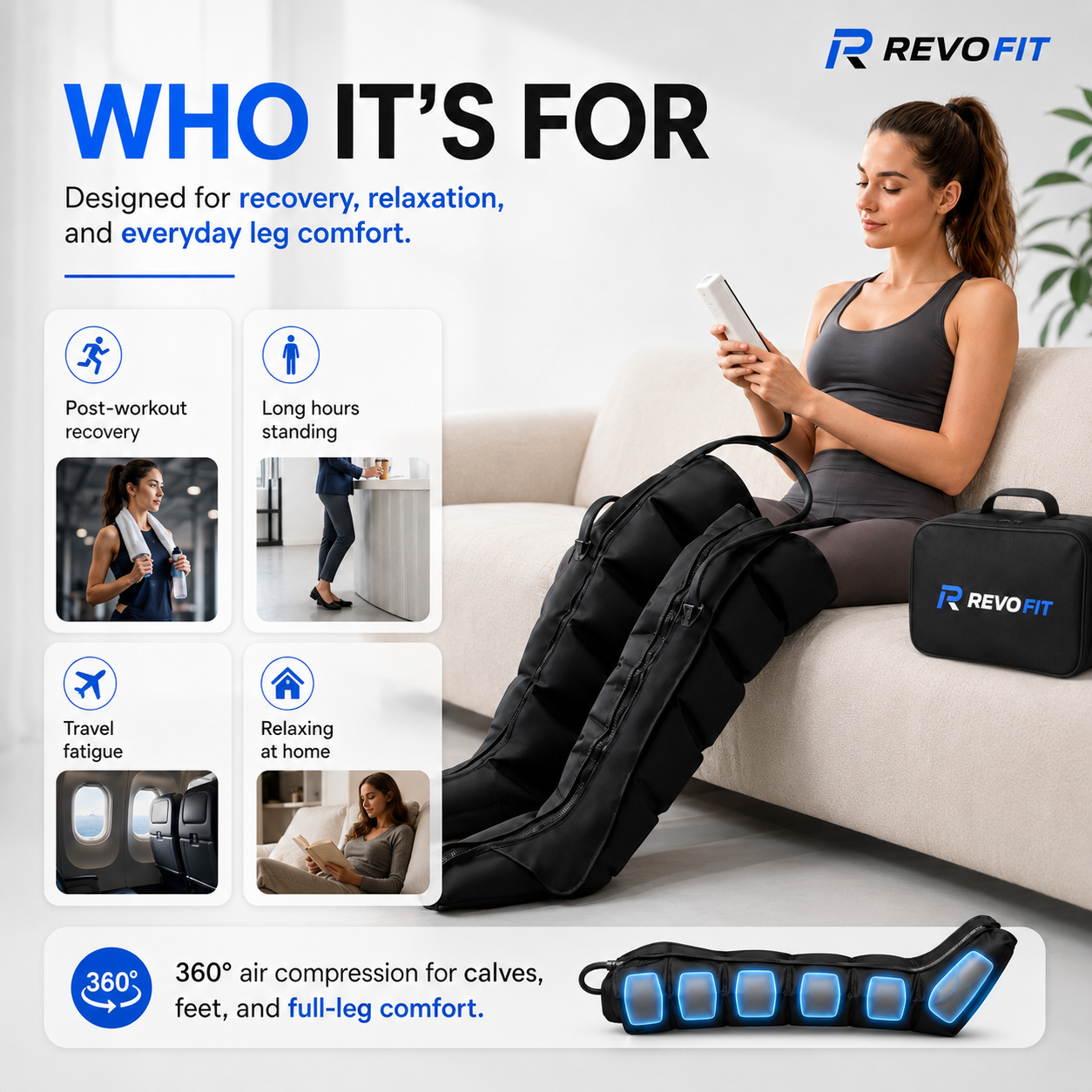 Revo Fit Air Compression Leg Massager
